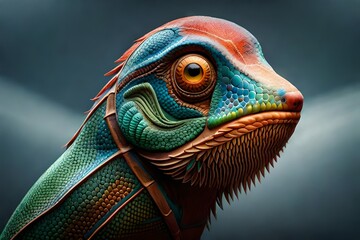 close up of a head of a peacock