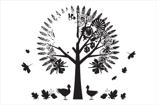 Thanks giving Turkey Silhouette turkey day vector elements