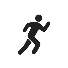 Fototapeta na wymiar vector flat icon of people running