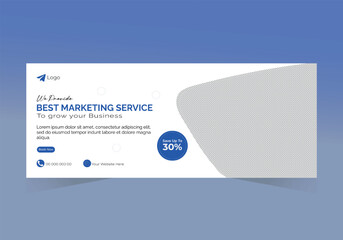 Email signature template design or email footer or Facebook cover template