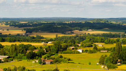 Plaines du Lot-et-Garonne, observées depuis le village de Monflanquin