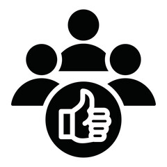 Customer Satisfaction Glyph Icon