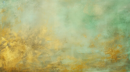 green and gold grunge texture as a background