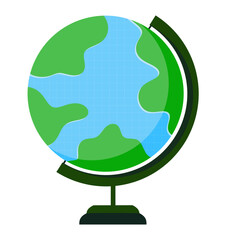 Globe with Stand Isolated on White