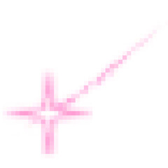 Sparkling Pixel, Sparkling star pink pastel gradient pixel, Shooting star pixel art. © Bchany Art