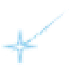 Sparkling Pixel, Sparkling star blue pastel gradient pixel, Shooting star pixel art.