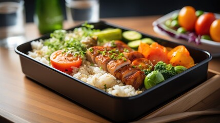 stainless steel bento box for lunch food.