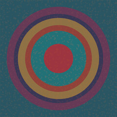 Abstract colorful geometric transparent with riso print effect vector illustration on dark blue background.