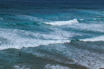 Young surfers on Tonel Beach in Sagres
