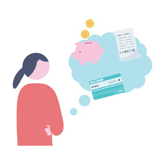 家計管理を考える女性