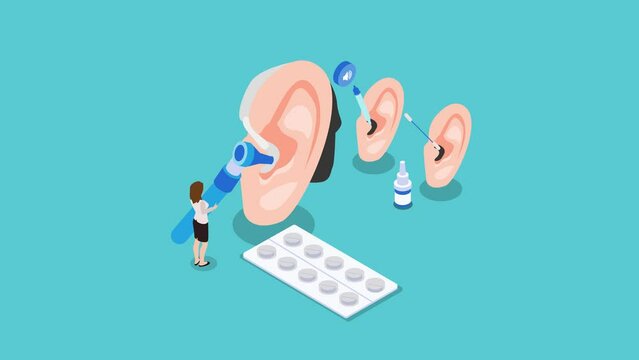 People with Hear Problem Visit Doctor Audiologist for Treatment