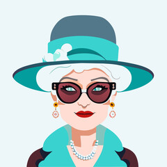 coco chanel, vector illustration cartoon