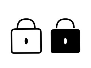 padlock icon vector set. security icon