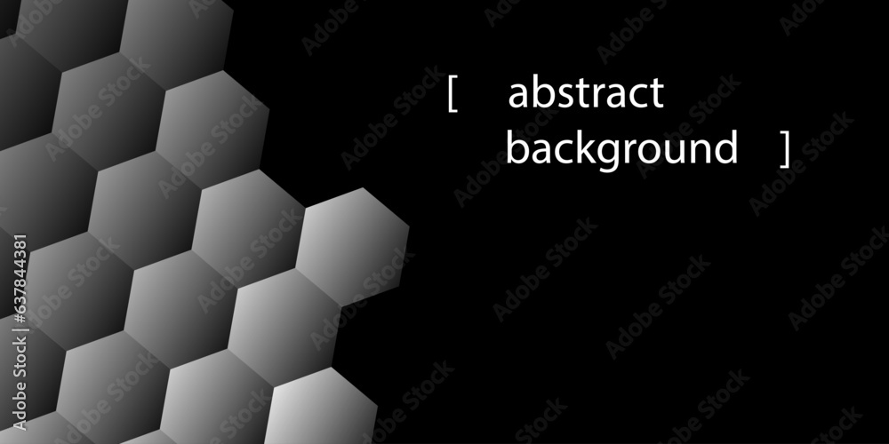 Leinwandbilder Creative dark abstract pattern with hexagons and gradient.