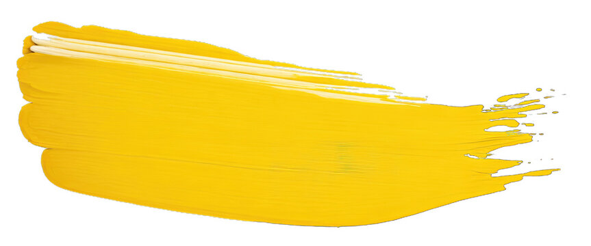 yellow brush stroke png high quality