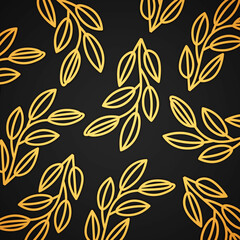 Czarne tło liście vintage © Monika Janiak-Klicha