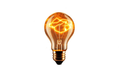 Glowing Innovation Light Bulb Isolated background. AI