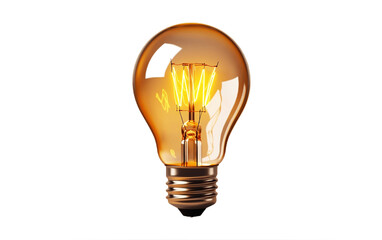 Glowing Innovation Light Bulb Isolated background. AI