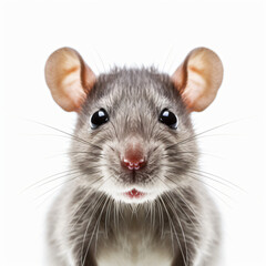 Rat face isolated on white background
