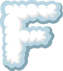Cloud Font Letter F