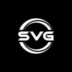 SVG letter logo design with black background in illustrator, vector logo modern alphabet font overlap style. calligraphy designs for logo, Poster, Invitation, etc.