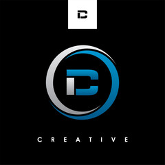 IC Letter Initial Logo Design Template Vector Illustration