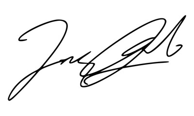 Abstract Signature Idea Starting Letter J for Document. Vector with Transparent Background