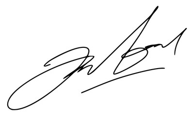 Abstract Signature Idea Starting Letter J for Document. Vector with Transparent Background