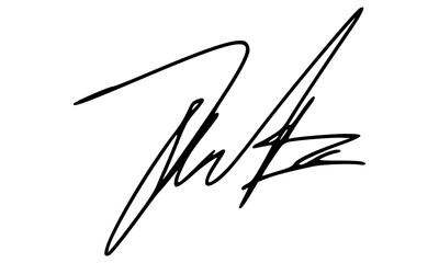 Abstract Signature Idea Starting Letter J for Document. Vector with Transparent Background