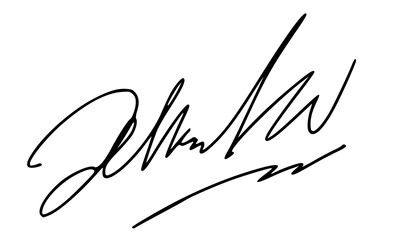 Abstract signature style with letter J for documents. Vector with transparent background.