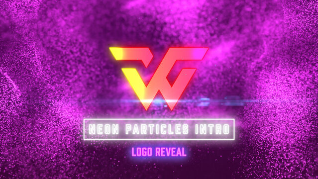 Neon Particles Intro Logo Reveal