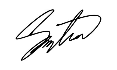 Abstract Signature Idea Starting With Letter S for Document. Vector with Transparent Background.
