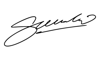 Abstract Signature Idea Starting With Letter S for Document. Vector with Transparent Background.