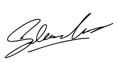Abstract Signature Idea Starting With Letter S for Document. Vector with Transparent Background.