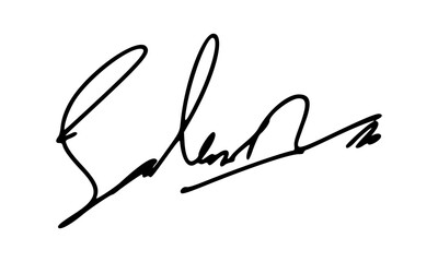 Abstract Signature Idea Starting With Letter S for Document. Vector with Transparent Background.