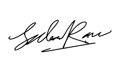 Abstract Signature Idea Starting With Letter S for Document. Vector with Transparent Background.