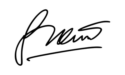 Abstract Signature Idea Starting With Letter S for Document. Vector with Transparent Background.