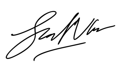 Abstract Signature Idea Starting With Letter S for Document. Vector with Transparent Background.