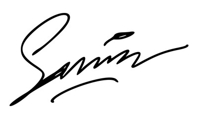 Obraz premium Abstract Signature Idea Starting With Letter S for Document. Vector with Transparent Background.