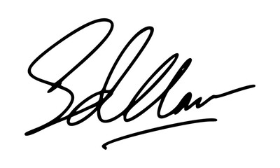 Abstract Signature Idea Starting With Letter S for Document. Vector with Transparent Background.