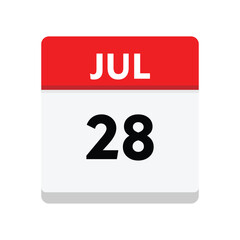 28 july icon with white background