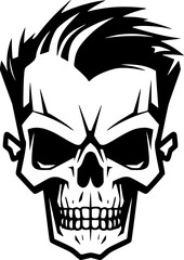 Skull | Minimalist and Simple Silhouette - Vector illustration