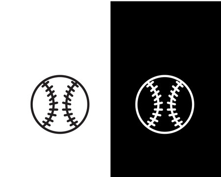 Baseball icon sport competition flat style illustration