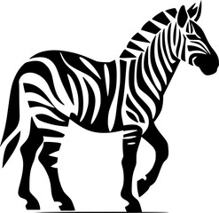 Fototapeta na wymiar Zebra - Minimalist and Flat Logo - Vector illustration