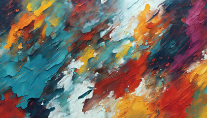 Vibrant and captivating abstract artwork that combines rich, bold colors with a touch of grainy texture