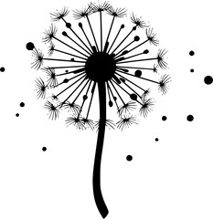 Dandelion - Minimalist and Flat Logo - Vector illustration © CreativeOasis