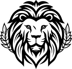 Fototapeta na wymiar Lion - Minimalist and Flat Logo - Vector illustration