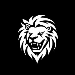 Obraz premium Lion | Black and White Vector illustration