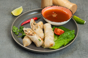 cha gio or nam - traditional Vietnamese pancakes with pork