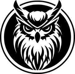 Owl | Minimalist and Simple Silhouette - Vector illustration